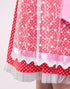 3-teiliges Dirndl Set für Damen: Rotes Kleid mit Bluse und Schürze